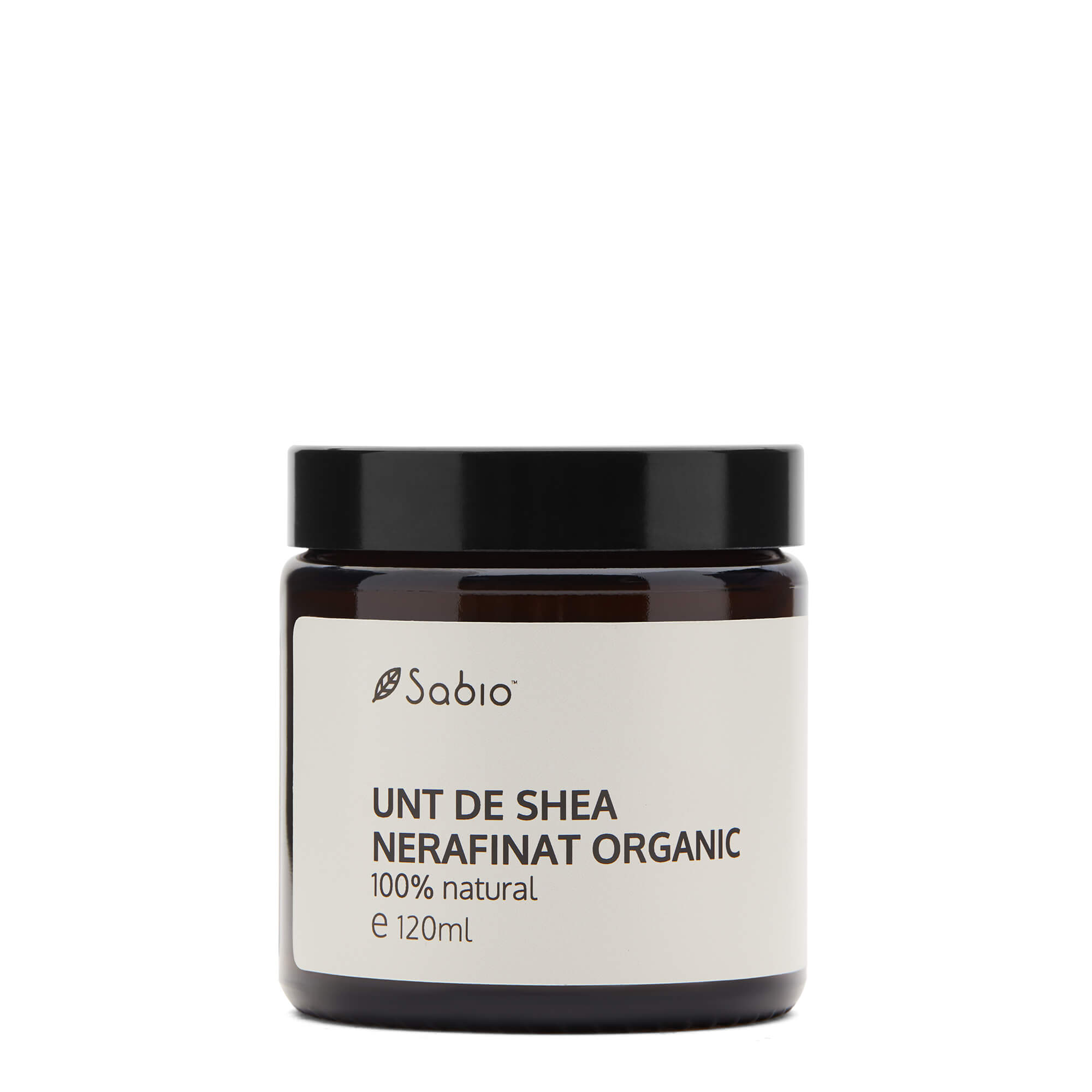 Unt de shea nerafinat organic, 120 ml, Sabio