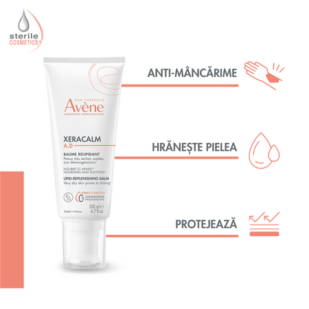 Balsam de refacere a lipidelor XeraCalm AD, 200ml, Avene 626088