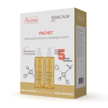 Ulei de curatare XeraCalm A.D., 2x400 ml, Avene 754074