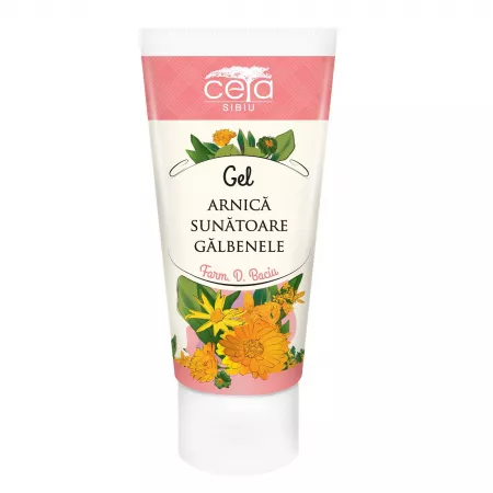 Gel cu extracte de arnica, sunatoare si galbenele, 50 ml, Ceta