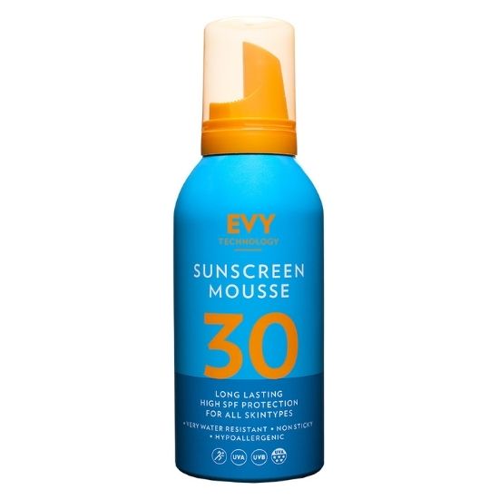 Crema de fata si corp, spuma, SPF 30, Sunscreen Mousse, 150 ml, Evy Technology