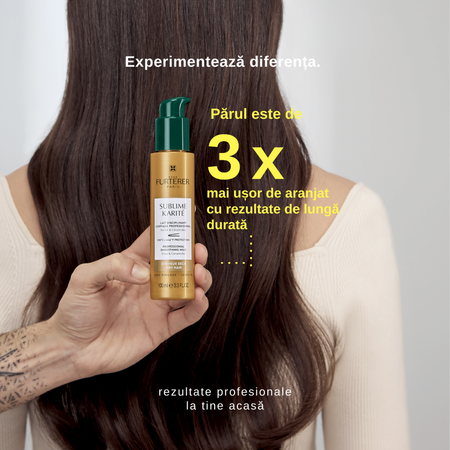 Crema hidratanta leave-in pentru par uscat Sublime Karite, 100 ml, Rene Furterer 687550