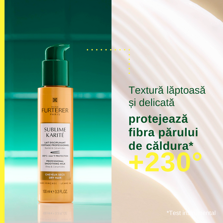 Crema hidratanta leave-in pentru par uscat Sublime Karite, 100 ml, Rene Furterer 687549