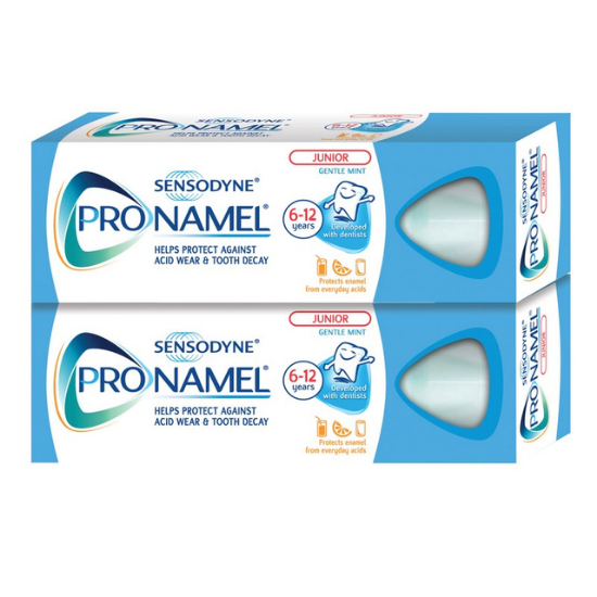 Pachet Pasta de dinti Pronamel Junior, 6-12 ani, 50 ml + 50 ml, Sensodyne