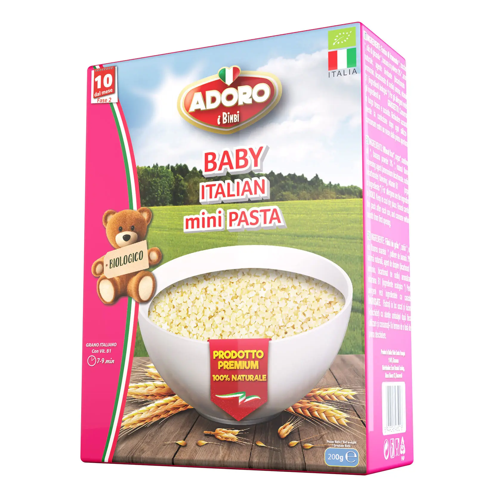 Paste Bio Baby Steline, +10 luni, 200 g, Adoro