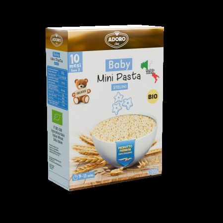 Paste Bio Baby Stelline, +10 luni, 200 g, Adoro