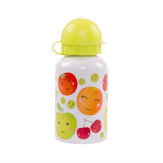 Sticla din aluminiu cu capac Happy Fruit & Veg, 330 ml, Sass&Belle