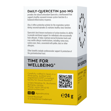Daily Quercetin, 500 mg, 30 capsule, Good Routine 777228