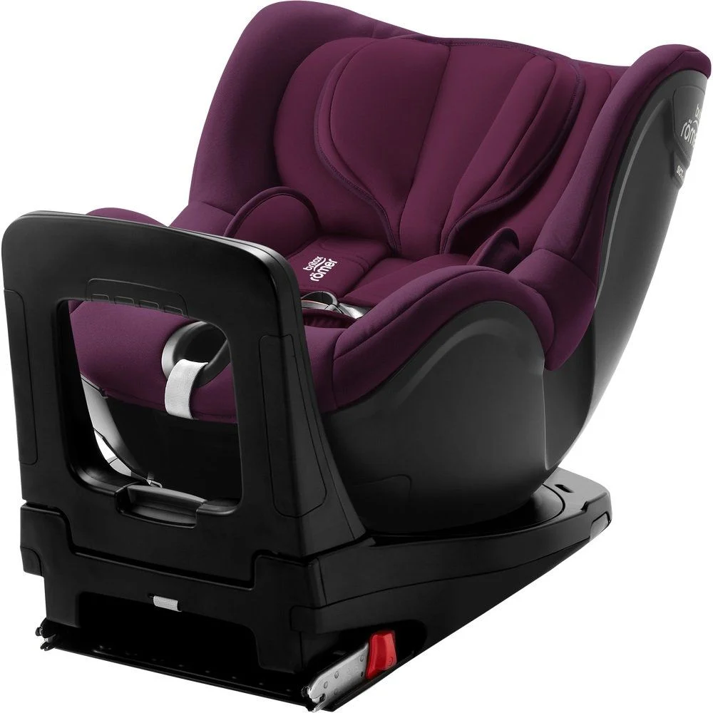 Scaun auto rotativ pentru copii Dualfix I-Size, 40-105 cm, Burgundy Red, Britax Romer