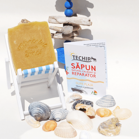 Sapun natural calmant si reparator dupa plaja, 120 g, Techir 797966