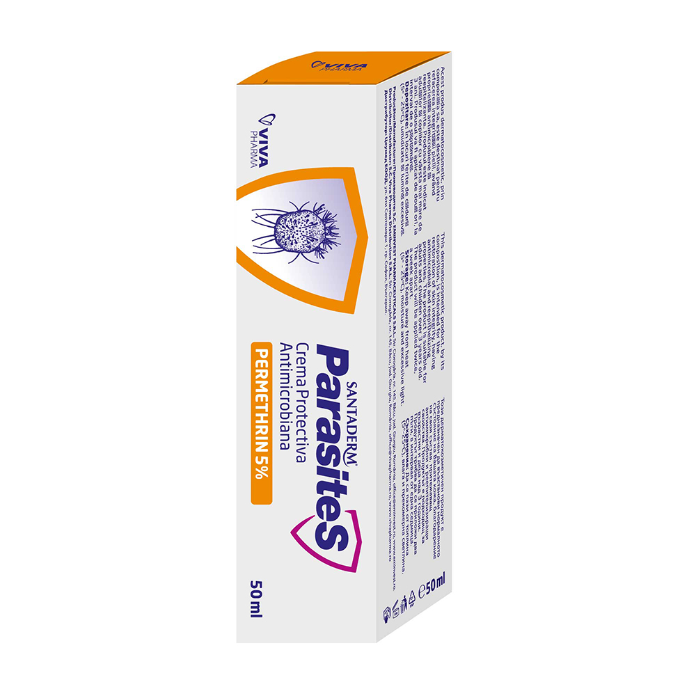 Crema protectiva antimicrobiana cu Permetrina, 5%, 50 ml, Parasites