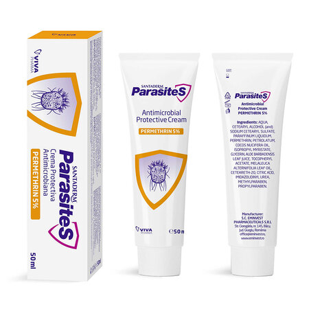 Crema protectiva antimicrobiana cu Permetrina, 5%, 50 ml, Parasites 704584