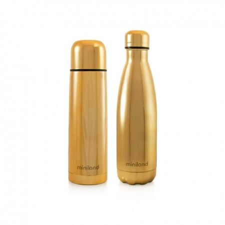 Set doua termosuri pentru lichide, My Baby & Me, Gold, 500 ml, Miniland 431135