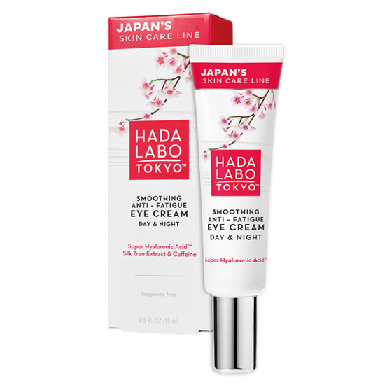 Crema anti-oboseala de zi si noapte pentru ochi, cu acid super hialuronic, 15 ml, Hada Labo Tokyo