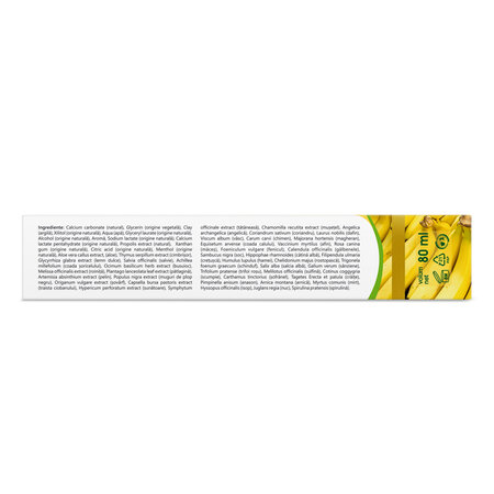 Pasta de dinti naturala cu argila si banane GennaDent Junior, 2-14 ani, 80 ml, Vivanatura 765386