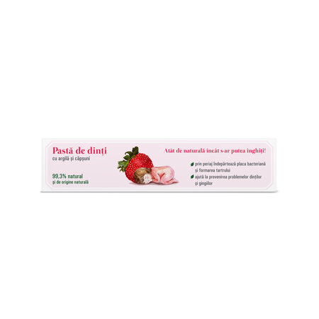Pasta de dinti cu aroma de capsuni fara fluor Bebe Drag, 50 ml, Vivanatura 765337