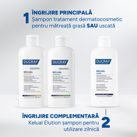 Sampon zilnic antimatreata Kelual Elution, 400 ml, Ducray 803407
