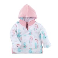 Poncho pentru baie marimea M/L, Seahorse, 12-24 luni, Zoocchini