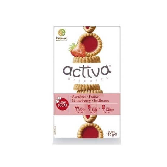 Biscuiti cu capsuni Activa, 150 g, Belkorn