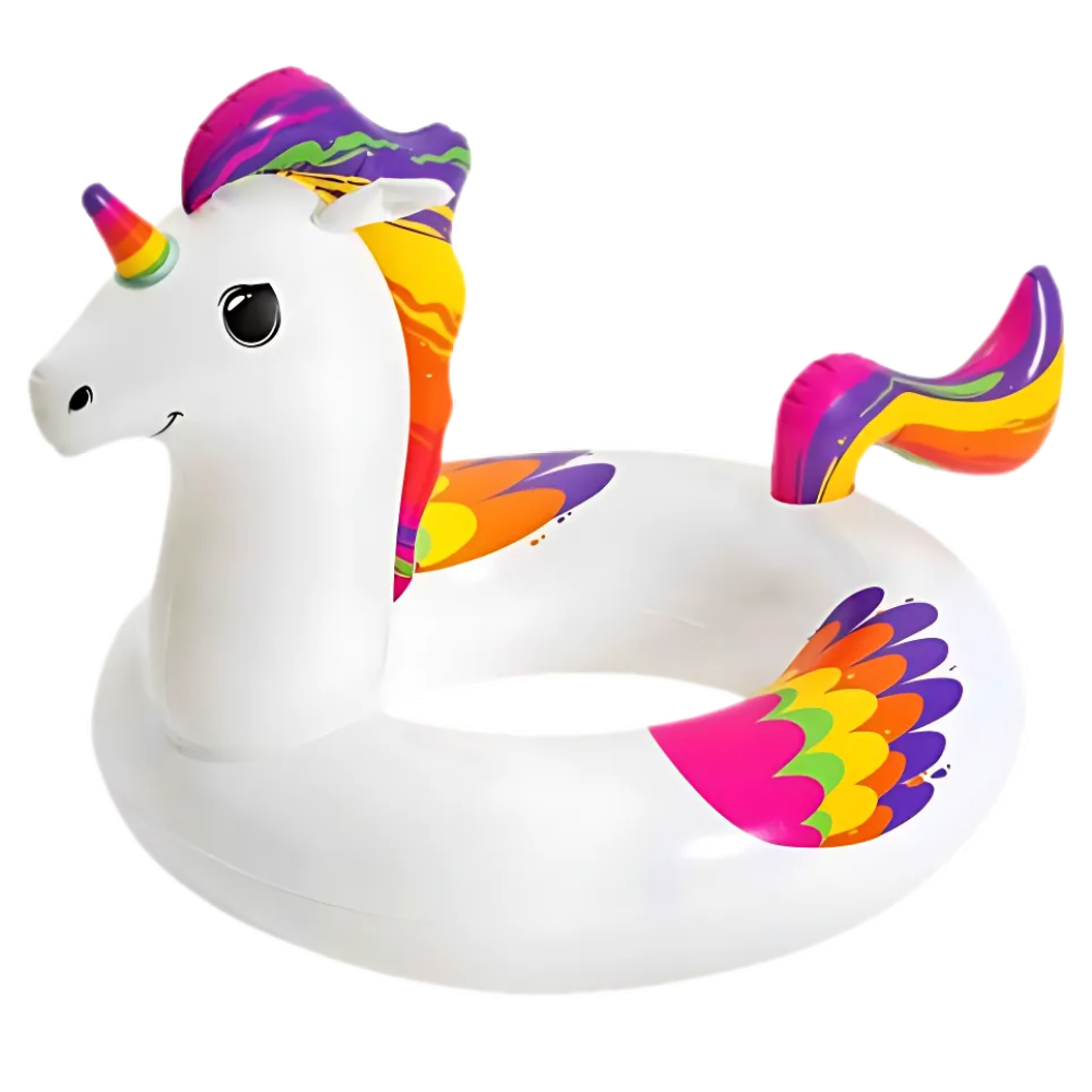 Colac de inot gonflabil, 119x91 cm, Unicorn, BestWay