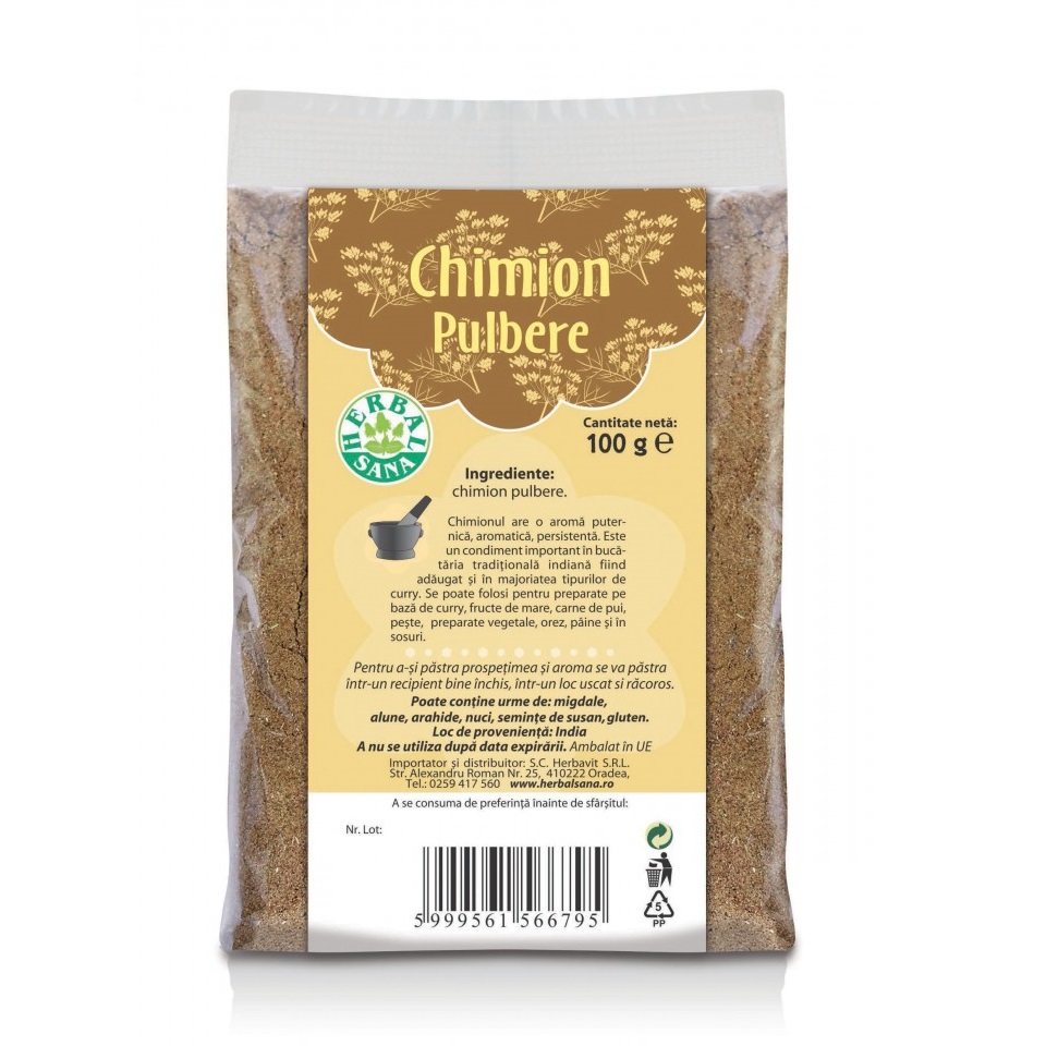 Chimion pulbere, 100 gr, Herbal Sana