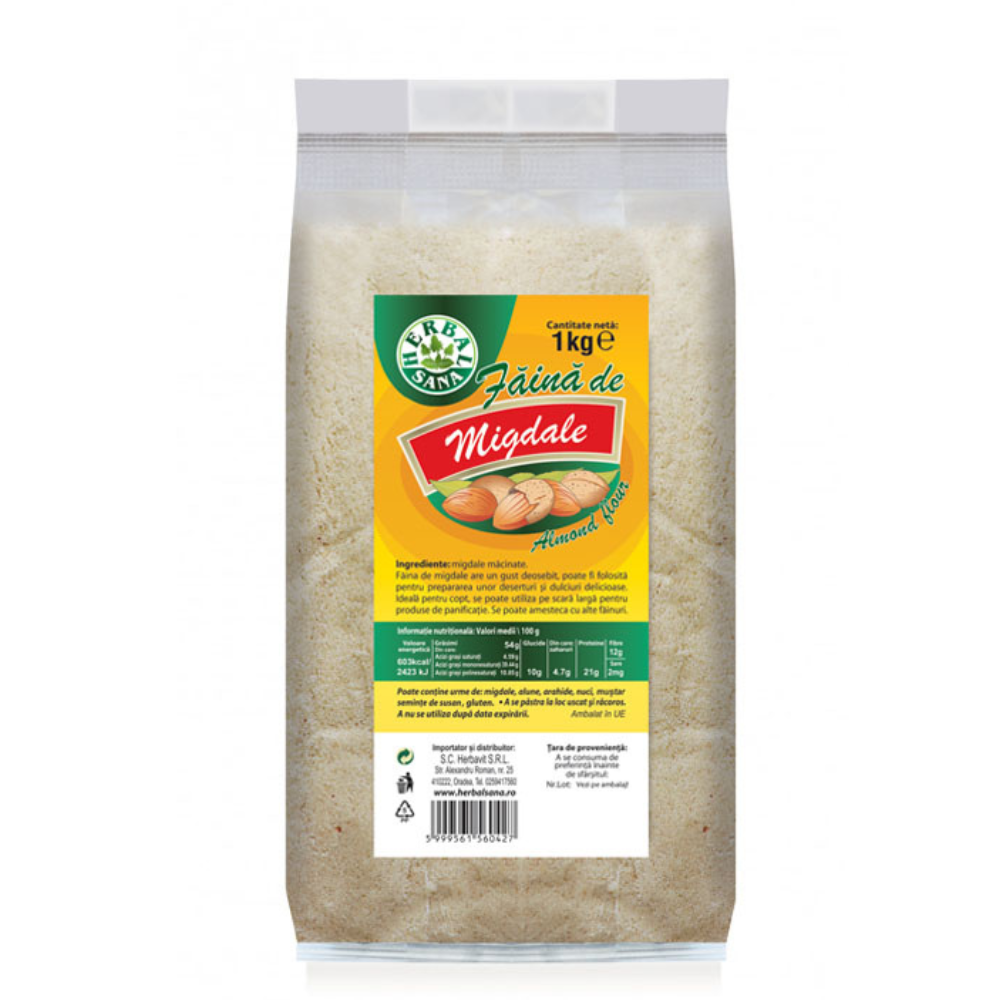 Faina de migdale, 1 kg, Herbal Sana