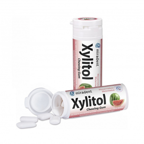 Guma de mestecat watermelon fara zahar Xylitol, 30 g, Miradent