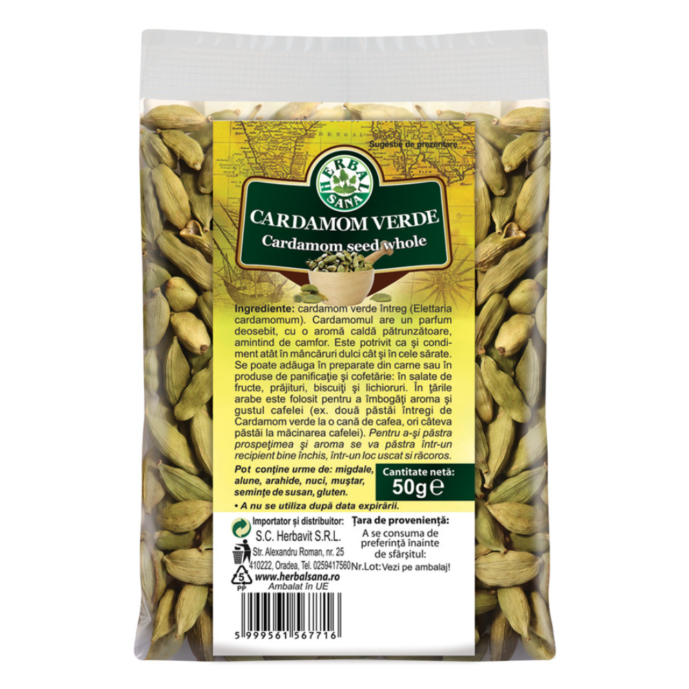 Cardamom verde, 50 g, Herbal Sana