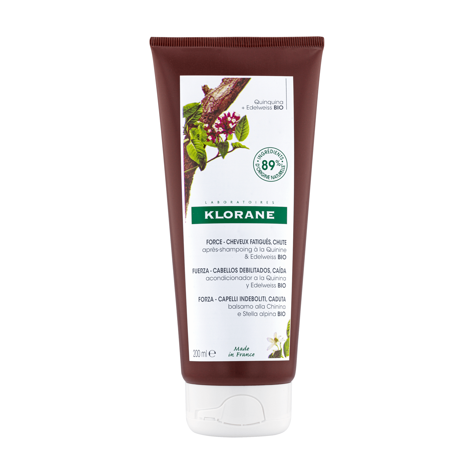 Balsam cu chinina si floare de colt bio, 200 ml, Klorane