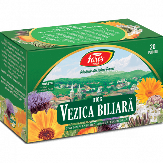 Ceai Vezica Biliara, 20 plicuri, Fares