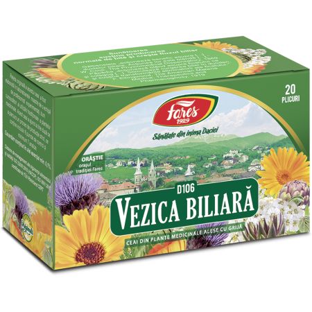Ceai Vezica Biliara, 20 plicuri, Fares