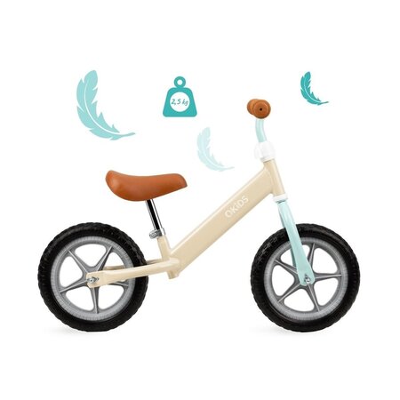 Bicicleta fara pedale Fleet, Cappuccino, Qkids 493724