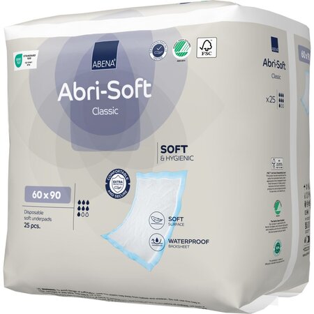 Aleze de unica folosinta Abri Soft, 60x90 cm, 25 bucati, Abena 700082