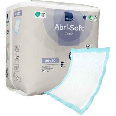 Aleze de unica folosinta Abri Soft, 60x90 cm, 25 bucati, Abena 700085