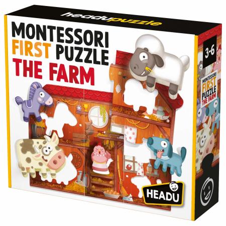 Montessori Primul meu puzzle Ferma, 3-6 ani, Headu