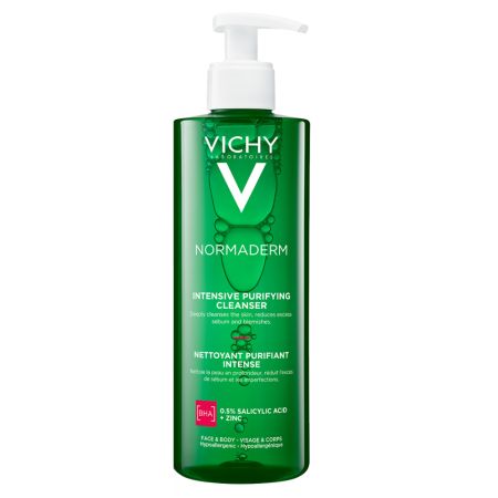 Gel de curatare purifiant pentru ten gras cu tendinta acneica Normaderm Phytosolution, 400 ml, Vichy