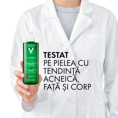 Gel de curatare purifiant pentru ten gras cu tendinta acneica Normaderm, 400 ml, Vichy 608332