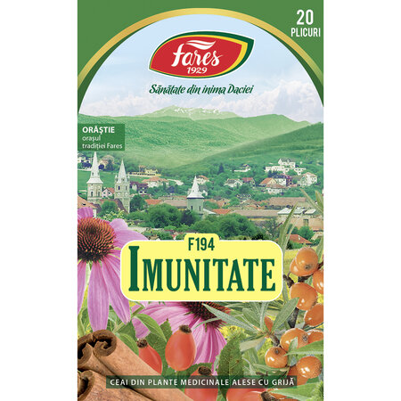 Ceai imunitate medicinal, 20 plicuri, Fares 722727