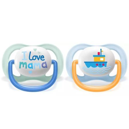 Suzete Ultra Air Philips Avent, 0-6 luni, I Love Mama SCF080/01