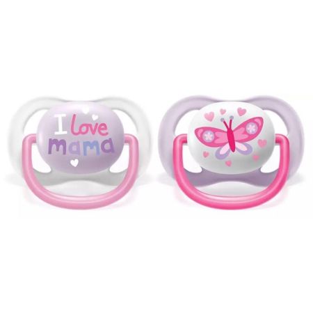 Suzete Ultra Air Philips Avent, 0-6 luni, I Love Mama SCF080/02