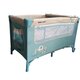 Patut pliabil pentru copii cu 2 nivele si accesorii, 120x60 cm, Turcoaz, Bebe Royal 531340