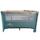 Patut pliabil pentru copii cu 2 nivele si accesorii, 120x60 cm, Turcoaz, Bebe Royal 531339