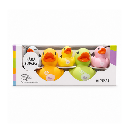 Set jucării baie, Familia de ratuste, 0 luni+, Babydam 785360