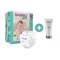 Pachet Scutec Nr 3 + Lotiune de corp pentru copii, 28 bucati + 100 ml, Bambo Nature