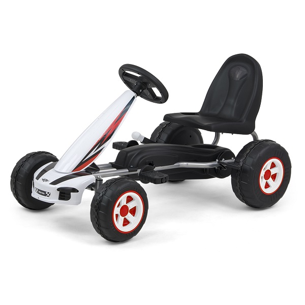 Kart cu pedale pentru copii Viper, +3 ani, White, Milly Mally