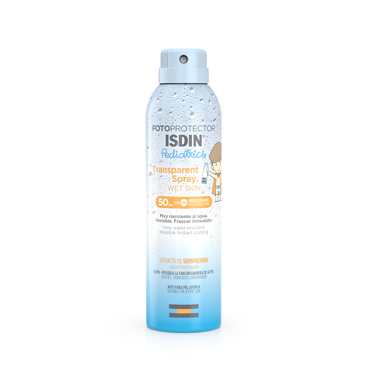 Spray transparent Wet Skin pentru copii SPF50, 250 ml, ISDIN Pediatrics