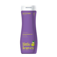 Sampon si gel de dus vanilie si pere Little Leaves 2 in 1, 473 ml, Attitude