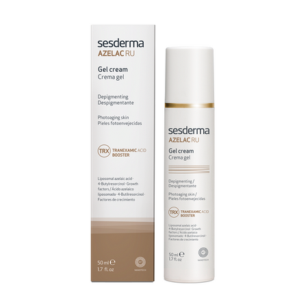 Crema-gel anti pete pigmentare, cu formula lejera, pentru ten mix sau gras Azelac RU, 50 ml, Sesderma
