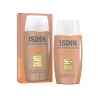 Crema de protectie solara pentru fata cu SPF 50 Fusion Water Color, Medium, 50 ml, Isdin