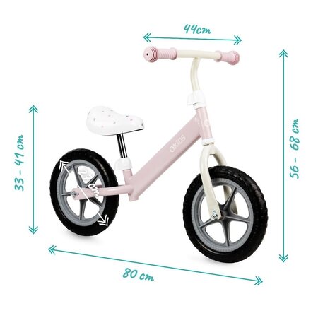 Bicicleta fara pedale Fleet, Pink, Qkids 493708